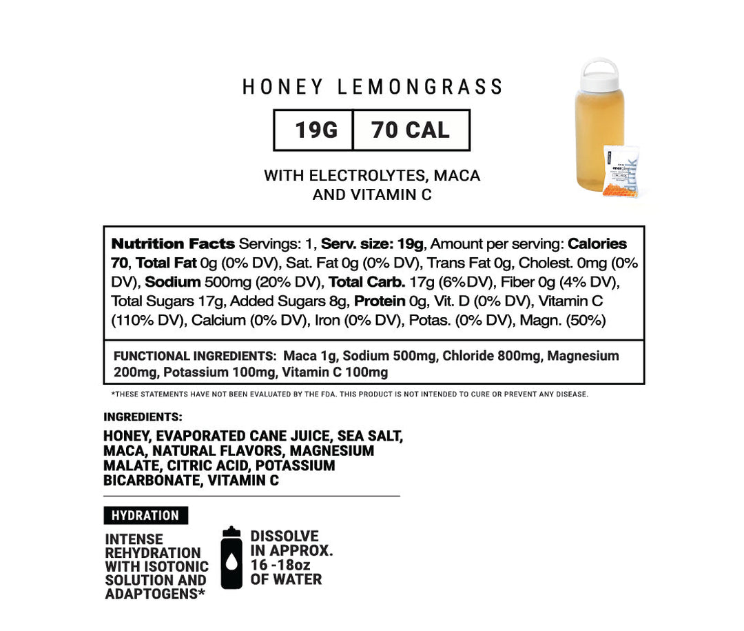 Honey Lemongrass Isotonic Enhanced Hydration