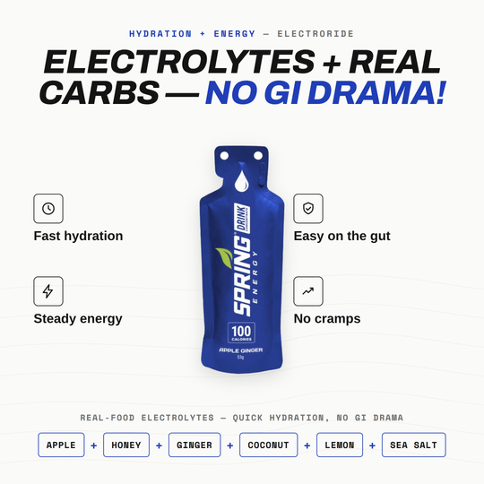 Apple Ginger Hydration, Energy & Electrolytes (600 mg of Sodium) Drink Mix 100 Kcal-Electroride